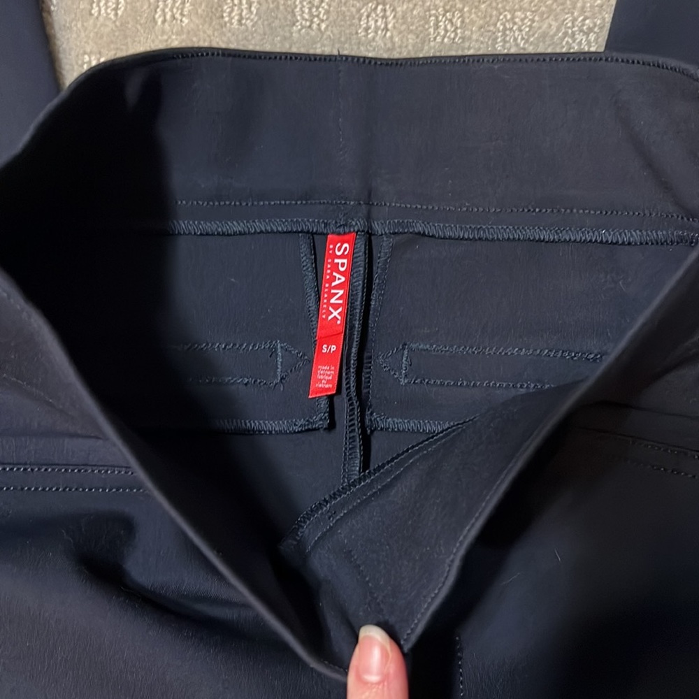 NWOT Spanx The Perfect Pant Ankle Back Seam Skinny Navy